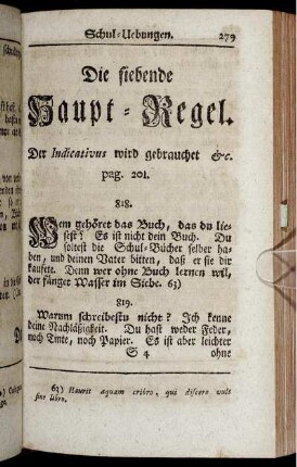 Die siebende Haupt-Regel.