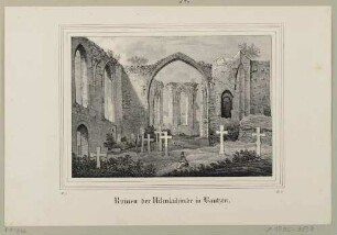 Die Ruine der Nicolaikirche in Bautzen, aus der Zeitschrift Saxonia um 1836