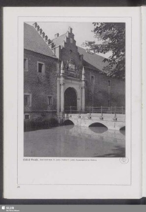 Schloß Gracht, Kreis Euskirchen. 16. Jahrh. Neubau 17. Jahrh. Hauptportal an der Vorburg