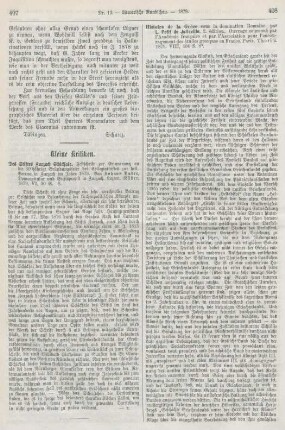 407-412 Kleine Kritiken