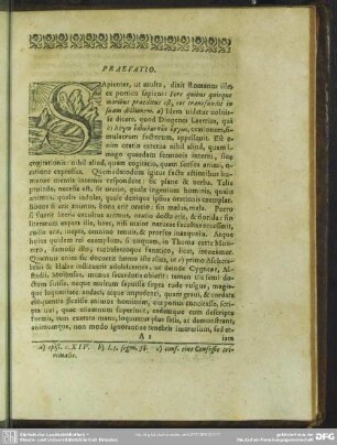 Sapienter, ut multa, dixit Romanus ille ex porticu sapiens...