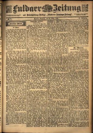 Zweite Ausgabe vom Samstag, den 29. März 1902.