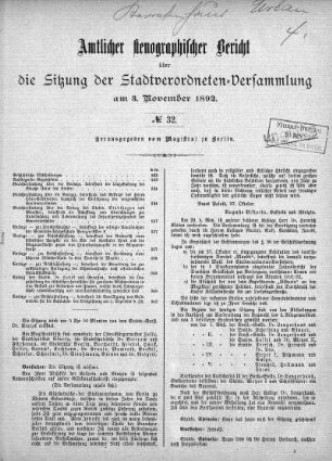 No. 32, 3. November 1892