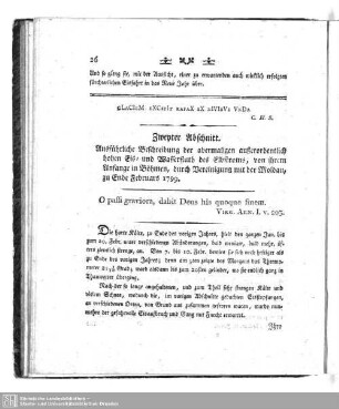 Zweyter Abschnitt. Ausführliche Beschreibung der ... Wasserfluth des Elbstromes ... Febr. 1799