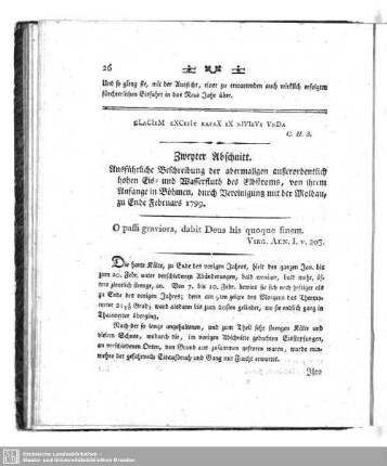Zweyter Abschnitt. Ausführliche Beschreibung der ... Wasserfluth des Elbstromes ... Febr. 1799