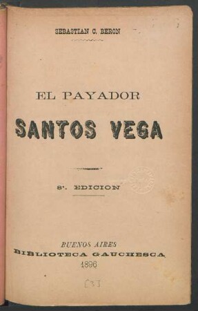 El payador Santos Vega