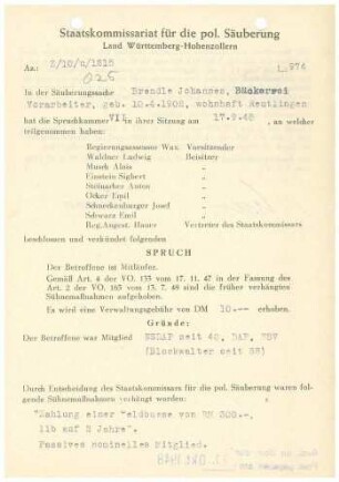 Brendle, Johannes