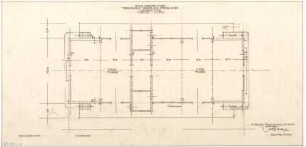 Gsaenger, Gustav; München, Schenkendorfstr.; Raab-Karcher GmbH - Neuanlage, Treibgashalle, Tekturplan (Grundriss)