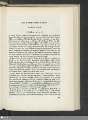 Die Siebenbürger Sachsen