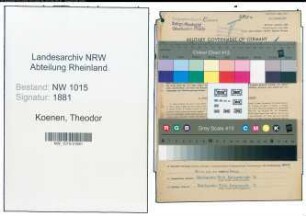 Entnazifizierung Theodor Koenen , geb. 29.08.1903 (Aufseher)
