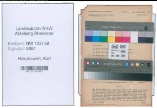 Entnazifizierung Karl Hakenewert , geb. 17.07.1904 (Angestellter)