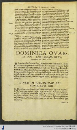 Dominica Quarta Post Epiphaniam.