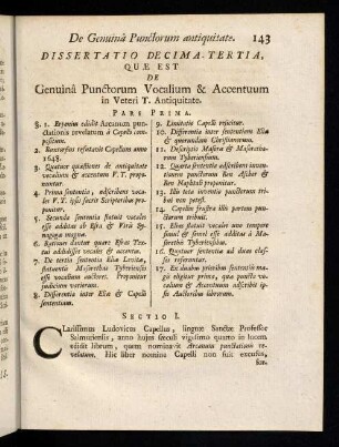 143-153, Dissertatio Decima Tertia