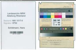 Entnazifizierung Hans Schildmann , geb. 17.11.1905 (Einzelhaendler)