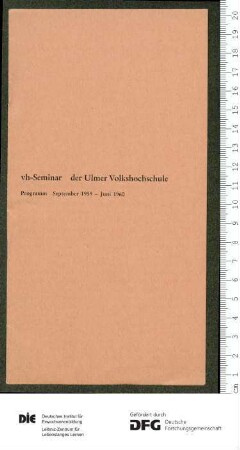 Beilage zum Programm 1. Monatsabschnitt 1959/1960