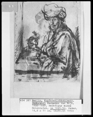 Halbfigur eines Orientalen, Folio recto