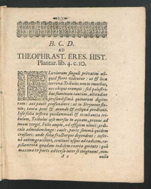 Ad Theophrast. Eres. Hist. ...