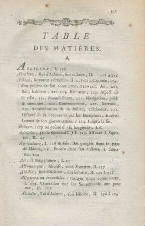 Table de matières