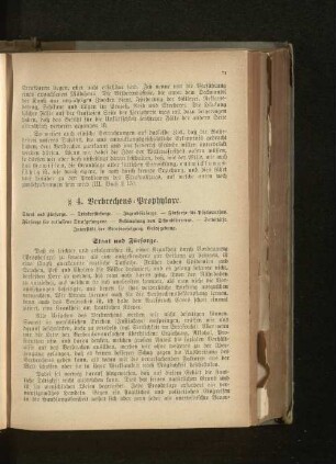 § 4. Verbrechens-Prophylaxe.
