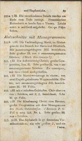 Holzschnitte mit Monogrammen.