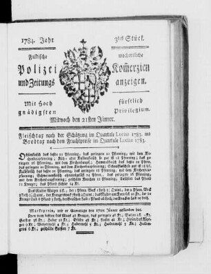 3tes Stück., Ausgabe vom 21. Januar 1784