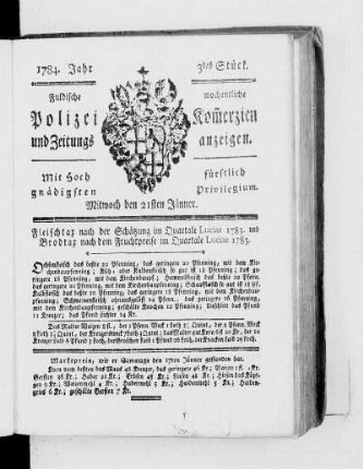 3tes Stück., Ausgabe vom 21. Januar 1784
