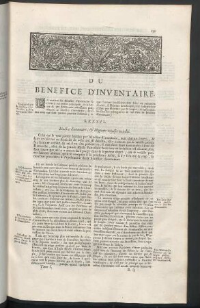 Du benefice d´inventaire.