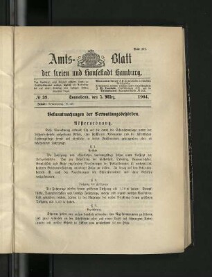 No. 39, 5. März 1904.