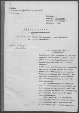 Gerstetten: Pfarrbericht 1939