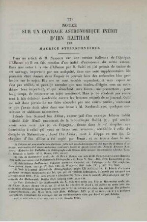 Notice sur un ouvrage astronomique d'Ibn Haitham.