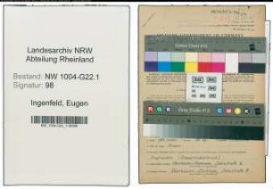 Entnazifizierung Eugen Ingenfeld , geb. 16.02.1900 (Monteur)