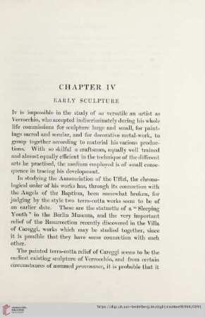 Chapter IV: Early Sculpture