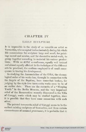 Chapter IV: Early Sculpture