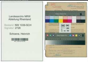 Entnazifizierung Heinrich Schoene , geb. 03.06.1899 (Rendant)