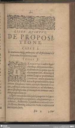 Liber Quintus, De Propositione