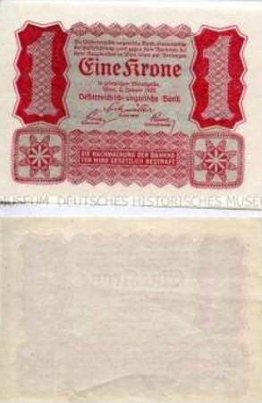 Östrreich, Banknote 1 Krone