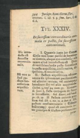 Tit. XXXIV. De successione extraordinaria anomala ex pactis, seu successione conventionali