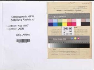 Entnazifizierung Alfons Otto , geb. 13.05.1911 (Arzt)