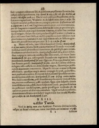 XXIII. Actio Tutelae.