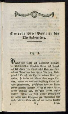Der erste Brief Pauli an die Thessalonicher