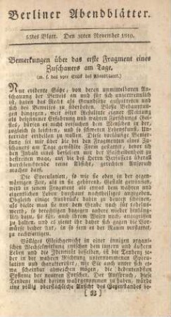 53tes Blatt. Den 30ten November 1810.