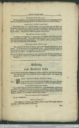 Anhang vom Gelobten Land