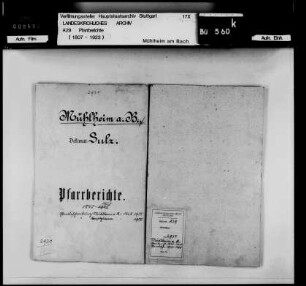Mühlheim/Bach: Pfarrberichte und Pfarrbeschreibungen