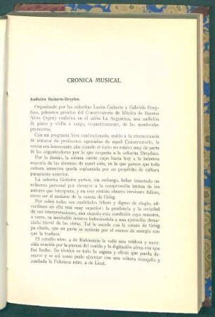 Crónica musical