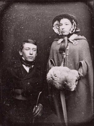 Doppelbild eines Herrn und einer Dame : H. Krone, 1850