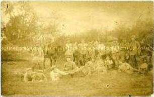 Soldaten bei der Rast