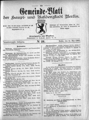 1903,21: No. 21, 24. Mai 1903