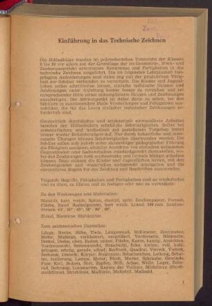 Einführung in das Technische Zeichnen