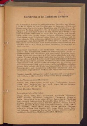 Einführung in das Technische Zeichnen