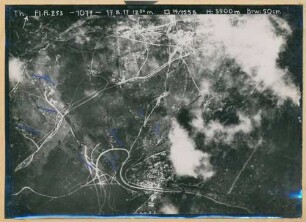 Foto der Stellungen westlich von Paissy (Luftbild)